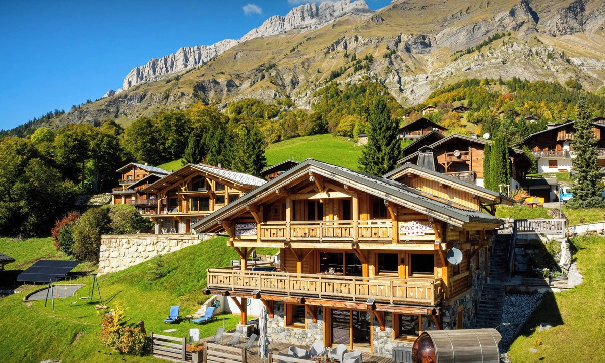 La Giettaz Ski Chalet | Chalet Crechoua - alpine home in Megève for 14, spa & slopes - OVO Network