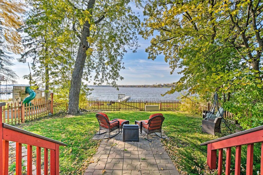 Fox Lake House | Lakefront Home w/Game Room, Theater & Dock!