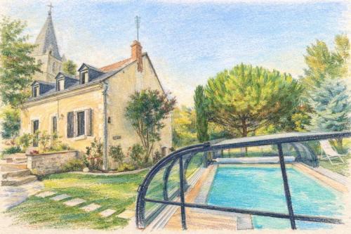 Thilouze House | Le Clos du Tilleul Fabuleuse propriété 15 à 30 Pers Piscine au coeur d'un charmant village