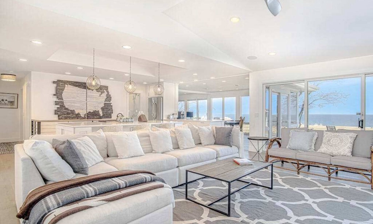 New Buffalo House | Luxury Lakefront Home w/Private Hot Tub, Large Yard, Association Beach & WiFi