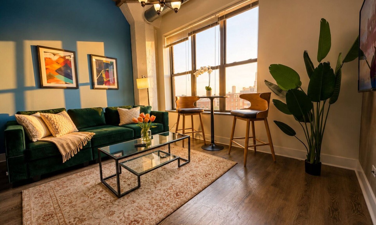 Prairie District Hotel | Skyline 2BR 2BA in South Loop Near Museums & McCormick Place