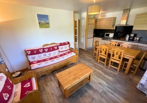150m from shops, floor -1, balcony, tv, ski locker, 45m², Les Menuires