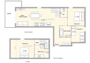 Duplex 4 pièces avec piscine intérieure, parking, 8 pers, proche Les Saisies - FR-1-594-303