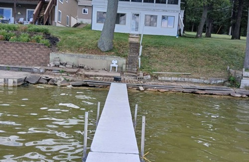 Newaygo Apartment | 1-bedroom WATERFRONT Apartment on Hess Lake with excellent swimming.