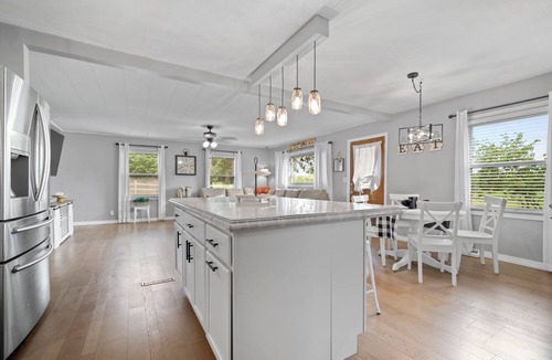 Graymont House | 4 bedroom house with game room, pool, hot tub, & fire pit near Lake Bloomington