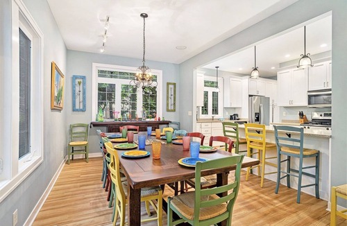 Douglas House | Beach Glass: Walk to Lake Michigan Beach, Pet-Friendly, Hot Tub, Screen Porches