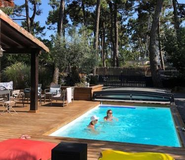 Piraillan House | Chambre Cap-Ferret-Piscine chauffée-Villa Sylhengui