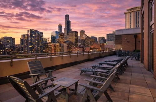 The Loop Apartment | Grant Park 2BR Condo with Balcony Skyline View & Gym in Chicago Downtown