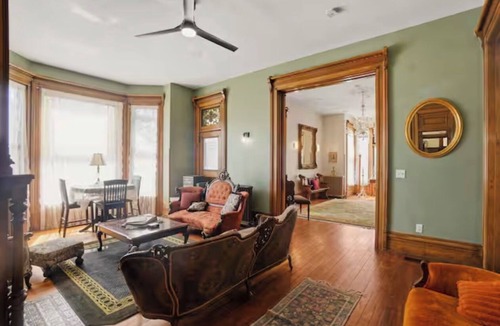 Council Bluffs House | Historic Farnsworth Queen Anne House 7 bedroom, 13 beds and 5 and half bath