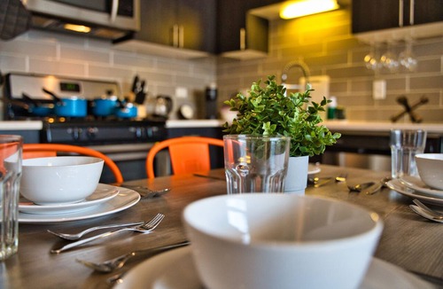 Near South Side Hotel | Luxury 3BR Suite with Patio & Skyline Views, Near McCormick