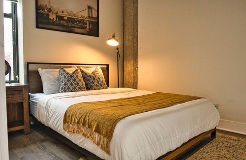Near South Side Hotel | Luxury 3BR Suite with Patio & Skyline Views, Near McCormick