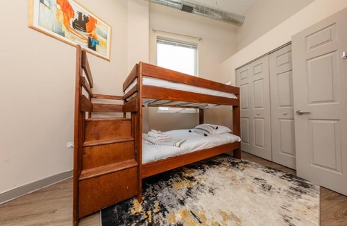 Near South Side Apartment | McCormick Place 2BR Oasis with Optional Parking, Patio, Gym for up to 6 guests Near Museum Campus, Grant Park & Soldier Field