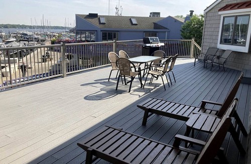 Macatawa House | Modern Lakefront Loft with Private Deck at Eldean Shipyard near Macatawa, Michigan