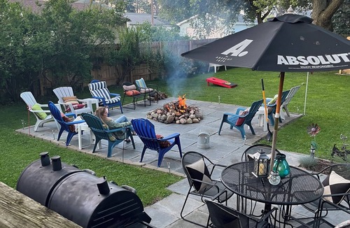 Lake Geneva House | Private backyard, fire pit, bbq, beach, boats and entertainment…fun!