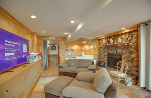 Fox Lake Cottage | Waterfront Fox Lake Vacation Rental w/Fire Pit!