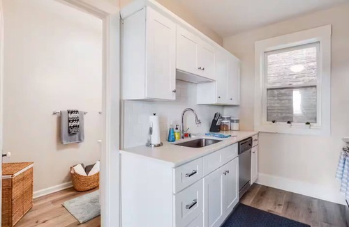 Racine Apartment | WAVES: Steps to the Harbor