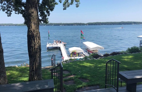 Spirit Lake House | West Lake - 118 ft lakefront on Egralharve Point with boat hoist