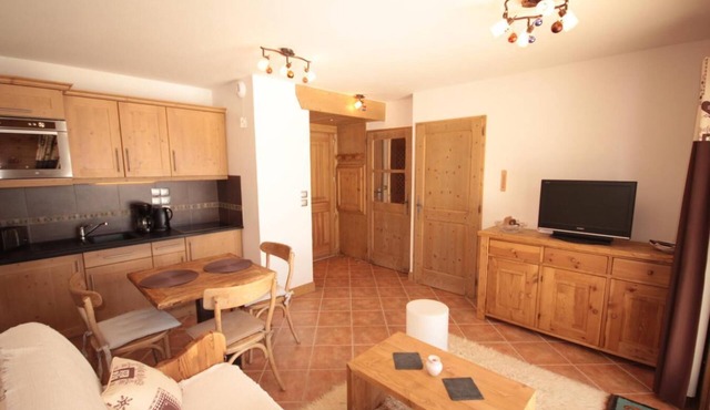 350m from shops, Ground floor, view panoramic, swimming pool, terrace, tv, ski locker, 32m²