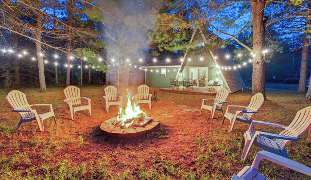 A-Frame, Fire-pit, E-Bikes, Near Park/Launch