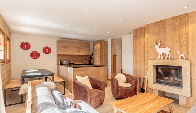 Bright chalet with 4 bedrooms and parking in La Plagne