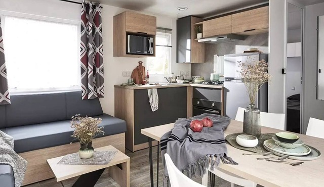 Camping Ushuaïa Villages Le Bois Coquet * - Comfort mobile home - 3 bedrooms - TV - 33m² 6 people