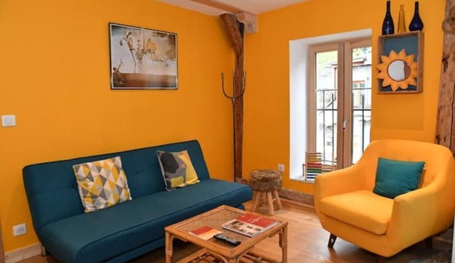 Eco-friendly apartment in 15th century building, heart of Conflans