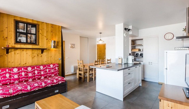 Modern 4-room apartment, 2 terraces, covered parking, ski-in/ski-out
