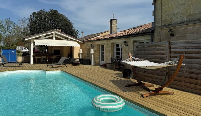 Large house with swimming pool and games room