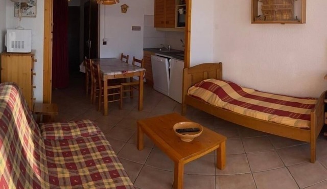 Les Saisies - Studio cabin for 5 with balcony, pets allowed