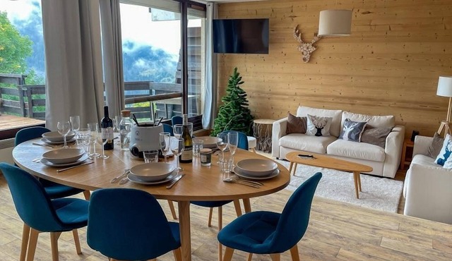Light bright apartment for 6 people in a great location close to the slopes