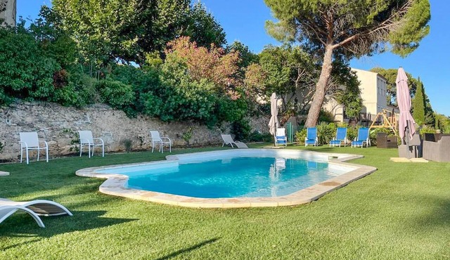 Lovely home in Mirepeisset with swimming pool