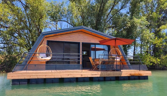 Maison flottante - Baurech - Lac prive nature