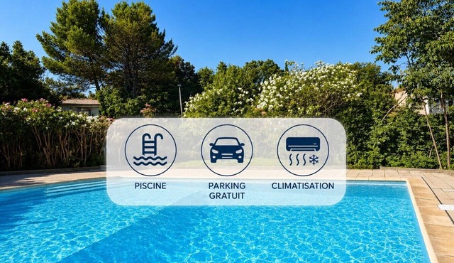 Montpellier Sunlight, Air Conditioning, Pool, and Private Parking