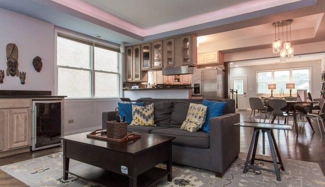 Stunning 2 Floor Apt with Rooftop - view of Loop!