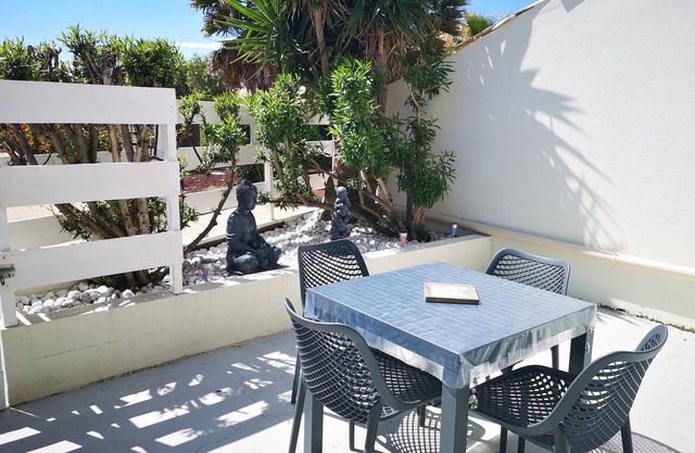 Cozy Air-Conditioned Apartment with Pool Access, Terrace, and Secure Parking