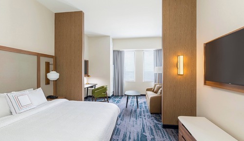 Suite, 1 King Bed with Sofa bed, Hearing Accessible