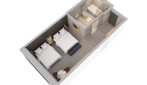 Room, 2 Double Beds, City View