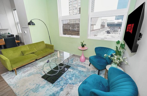 Near South Side Apartment | McCormick Place 2BR Oasis with Patio, Gym Near Museum Campus & Soldier Field